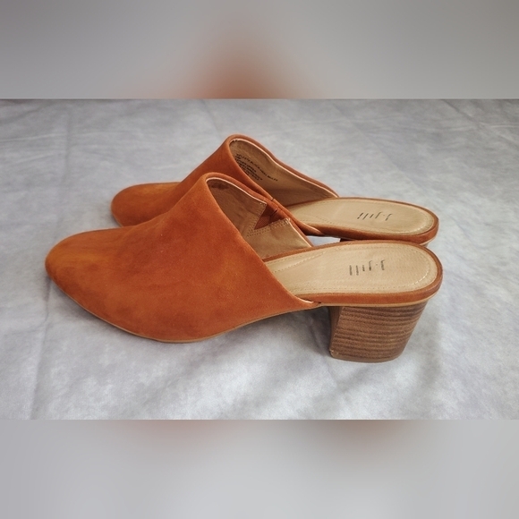 J JILL Celeste Henna Suede Block Heel Mules Size 10M - Picture 7 of 14